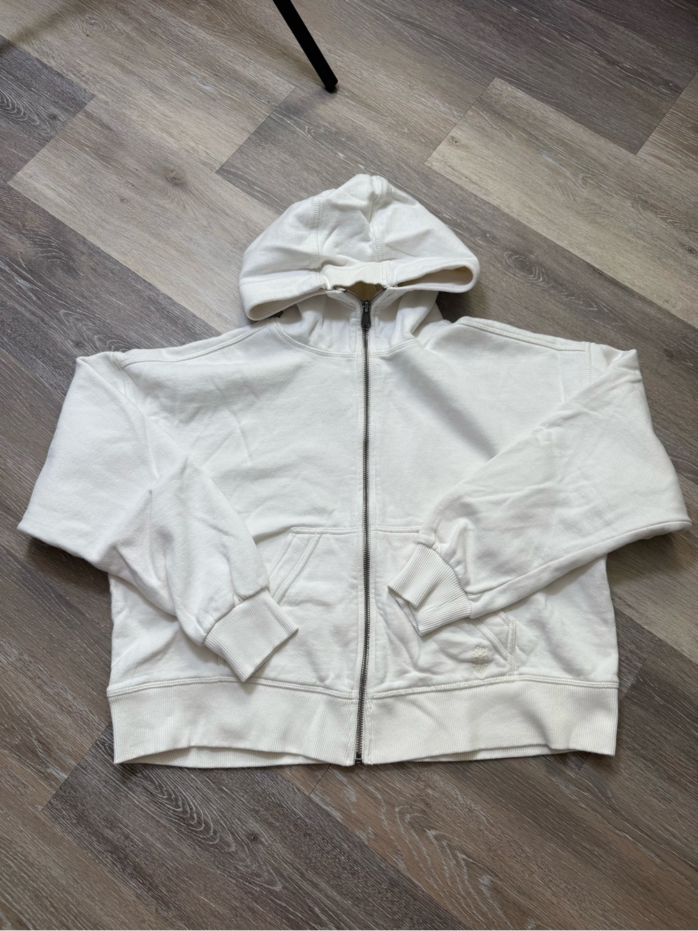 Free People Movement White Zip-Up Hoodie